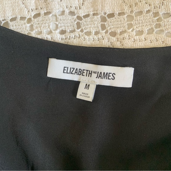 Elizabeth and James black low back peplum tank top - Picture 4 of 6